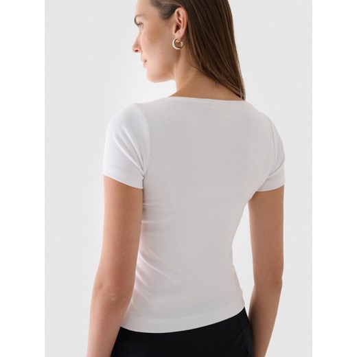 Damski t-shirt basic Outhorn OTHWAW24TTSHF2370 - biały Outhorn XS Sportstylestory.com