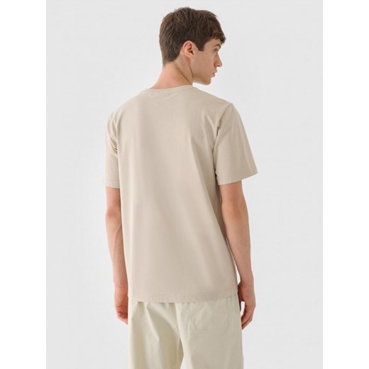 Męski t-shirt z nadrukiem Outhorn OTHWAW24TTSHM2435 - czarny Outhorn M okazyjna cena Sportstylestory.com