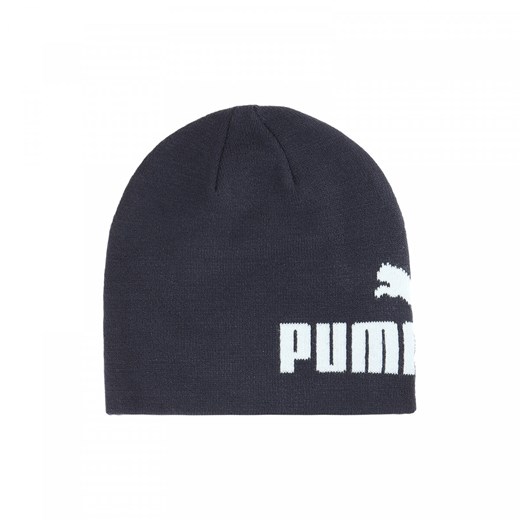 Czapka zimowa uniseks Puma ESS Cuffless Beanie - granatowa ze sklepu Sportstylestory.com w kategorii Czapki zimowe męskie - zdjęcie 176424885