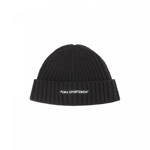 Czapka zimowa uniseks Puma Sportwear Fisherman Beanie - czarna ze sklepu Sportstylestory.com w kategorii Czapki zimowe damskie - zdjęcie 176424917
