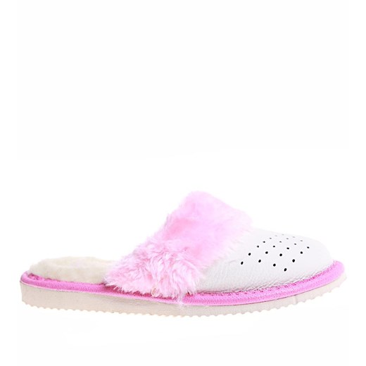 Kapcie dziewczęce skórzane z wełną /F10-1 17109 S182/ Pantofelek24 30 Pantofelek24.pl