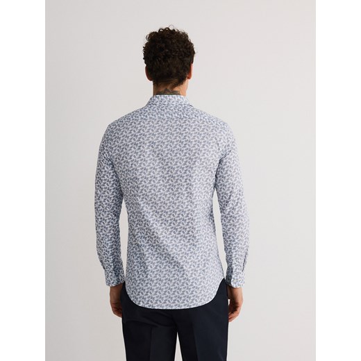 Reserved - Bawełniana koszula slim fit - granatowy Reserved XL Reserved