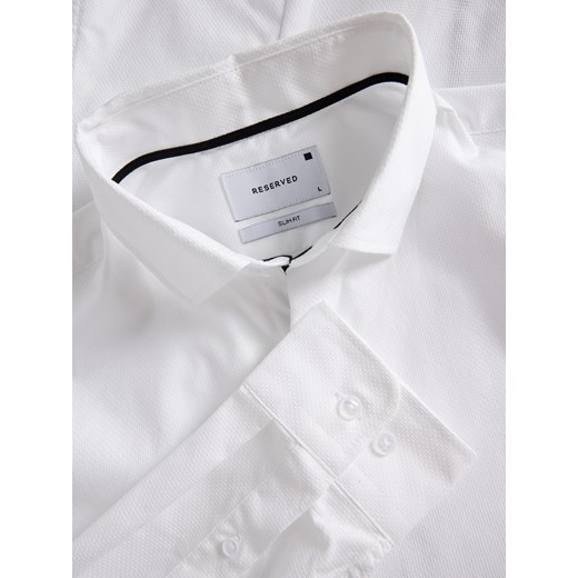 Reserved - Bawełniana koszula slim fit - biały Reserved XXL Reserved