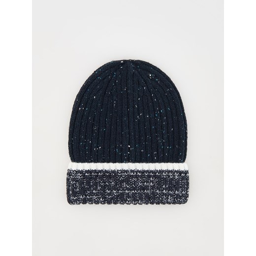 Reserved - Prążkowana czapka beanie - granatowy ze sklepu Reserved w kategorii Czapki dziecięce - zdjęcie 176433988