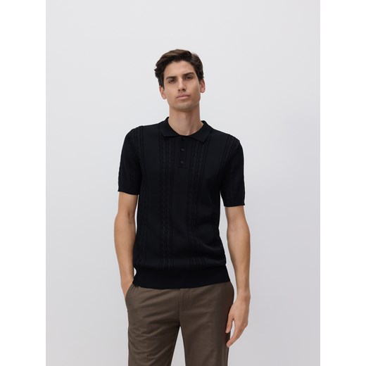Reserved - Sweter polo - czarny Reserved L Reserved