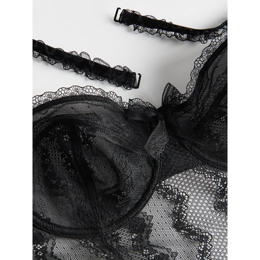 Reserved - Koronkowy gorset - czarny Reserved S Reserved