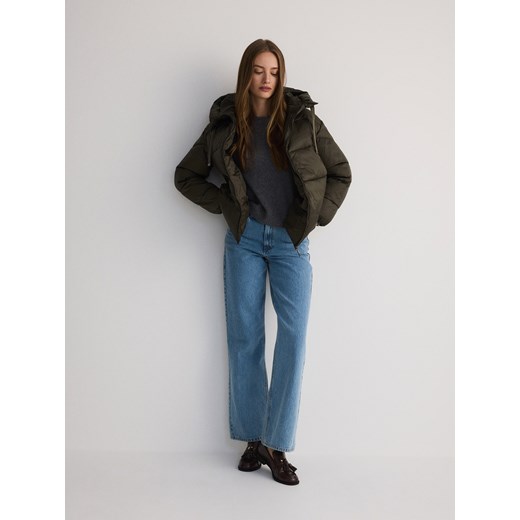 Reserved - Pikowana kurtka - zielony Reserved L Reserved