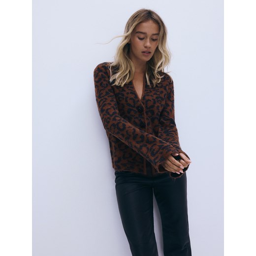 Reserved - Kardigan ze zwierzęcym wzorem - wielobarwny Reserved S Reserved