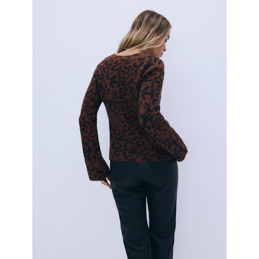 Reserved - Kardigan ze zwierzęcym wzorem - wielobarwny Reserved L Reserved