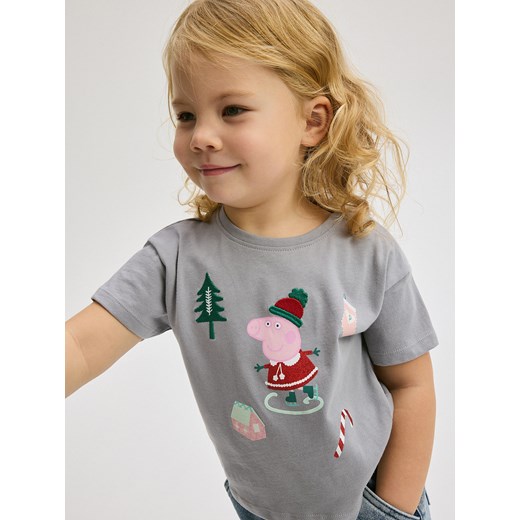 Reserved - T-shirt Świnka Peppa - jasnoszary Reserved 5-2 lata) Reserved