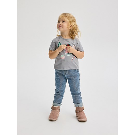 Reserved - T-shirt Świnka Peppa - jasnoszary Reserved 80 (9-12 m.) Reserved