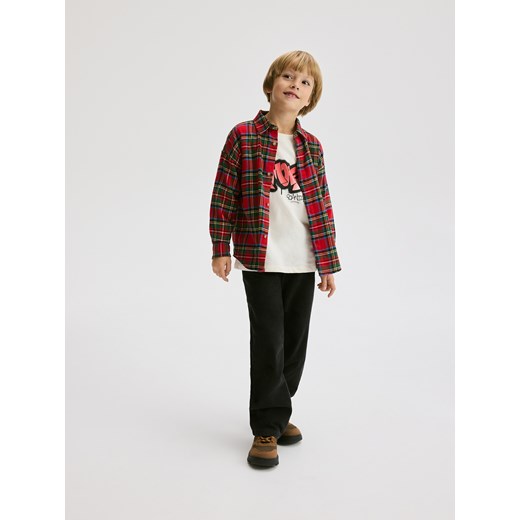 Reserved - Flanelowa koszula regular fit - czerwony Reserved 116 (5-6 lat) Reserved