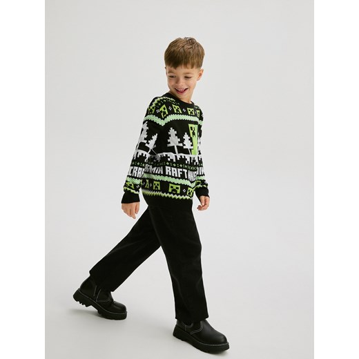 Reserved - Sweter Minecraft - czarny Reserved 128 (7-8 lat) Reserved