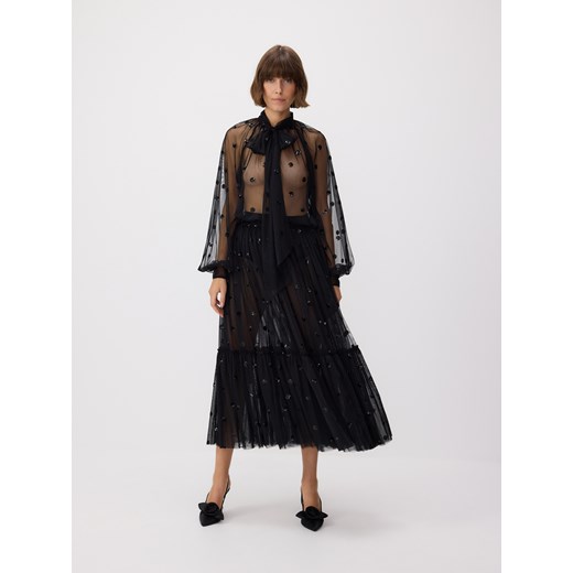Reserved - Spódnica maxi z cekinami - czarny Reserved XS Reserved