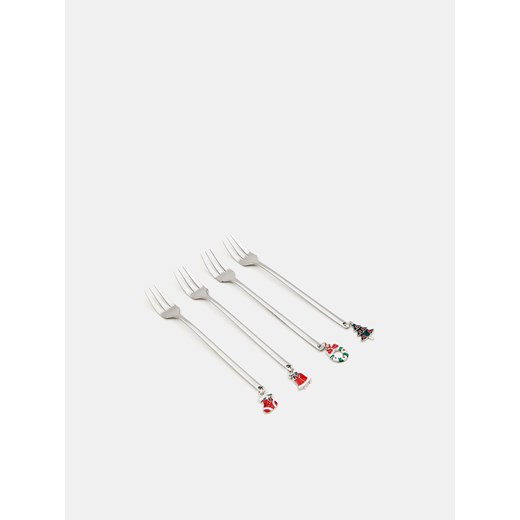 Sinsay - Widelczyki do ciasta 4 pack - srebrny Sinsay One Size Sinsay