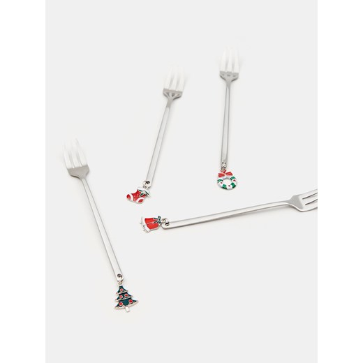 Sinsay - Widelczyki do ciasta 4 pack - srebrny Sinsay One Size Sinsay