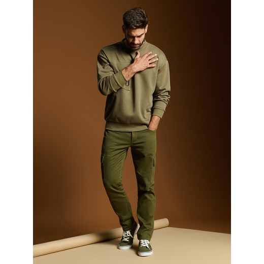 Sinsay - Spodnie cargo - khaki Sinsay 28 Sinsay