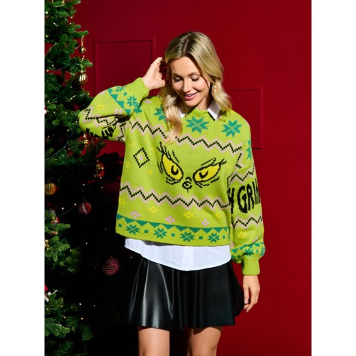 Sinsay - Sweter Grinch - wielobarwny Sinsay S Sinsay