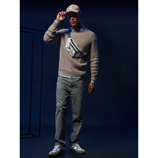 Sinsay - Jeansy - kremowy Sinsay 34/32 Sinsay