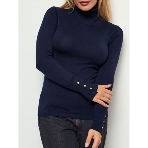 Sinsay - Sweter z golfem - granatowy ze sklepu Sinsay w kategorii Swetry damskie - zdjęcie 176463407