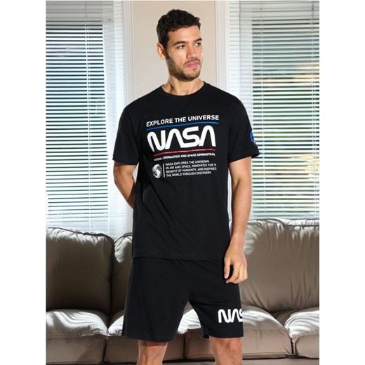 Sinsay - Piżama dwuczęściowa NASA - czarny ze sklepu Sinsay w kategorii Piżamy męskie - zdjęcie 176464007