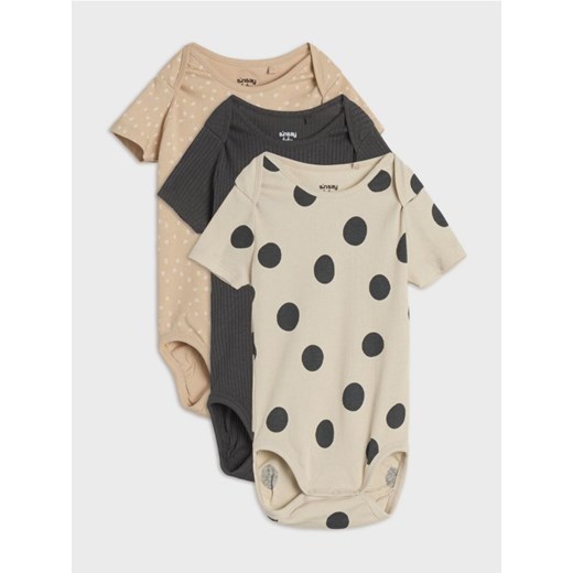 Sinsay - Body 3 pack - kremowy ze sklepu Sinsay w kategorii Body niemowlęce - zdjęcie 176464508