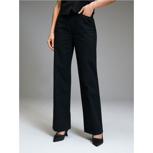 Sinsay - Jeansy wide leg - czarny ze sklepu Sinsay w kategorii Jeansy damskie - zdjęcie 176464946