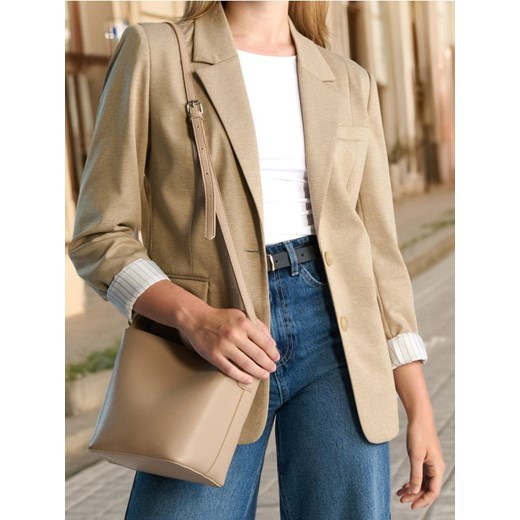 Sinsay - Żakiet - beżowy ze sklepu Sinsay w kategorii Marynarki damskie - zdjęcie 176465095