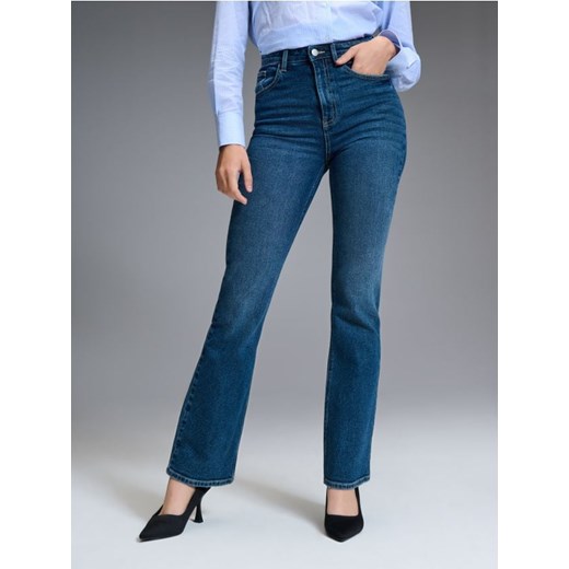 Sinsay - Jeansy Flare - granatowy ze sklepu Sinsay w kategorii Jeansy damskie - zdjęcie 176465216