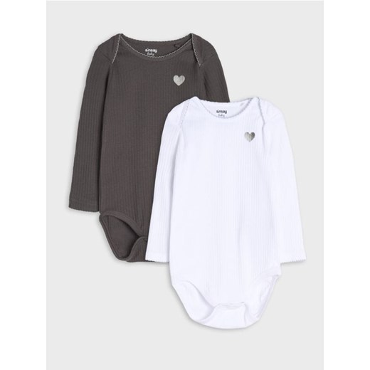Sinsay - Body 2 pack - biały ze sklepu Sinsay w kategorii Body niemowlęce - zdjęcie 176465366