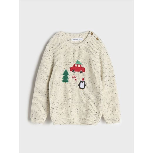 Sinsay - Sweter z motywem świątecznym - kremowy ze sklepu Sinsay w kategorii Bluzy i swetry - zdjęcie 176465439