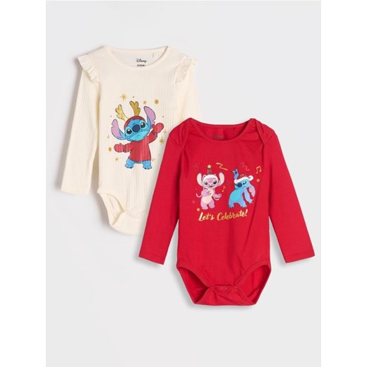 Sinsay - Body Stich 2 pack - kremowy ze sklepu Sinsay w kategorii Body niemowlęce - zdjęcie 176465499