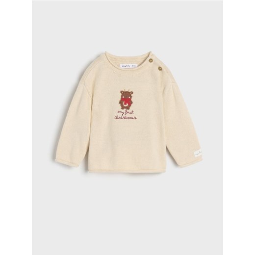 Sinsay - Sweter z motywem świątecznym - kremowy ze sklepu Sinsay w kategorii Bluzy i swetry - zdjęcie 176465539