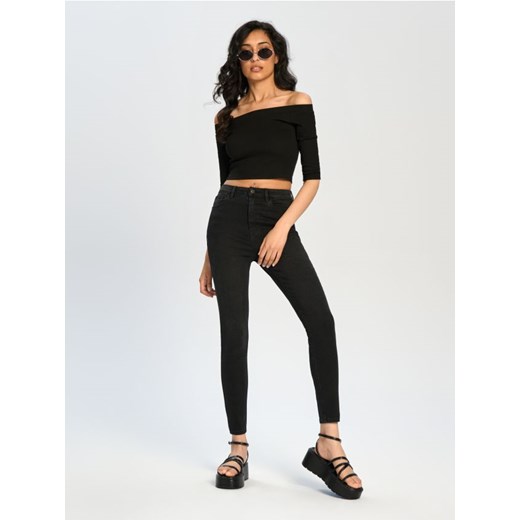 Sinsay - Jeansy skinny - czarny Sinsay 40 Sinsay