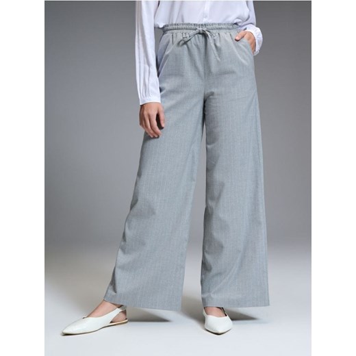 Sinsay - Spodnie wide leg - szary Sinsay XXS Sinsay