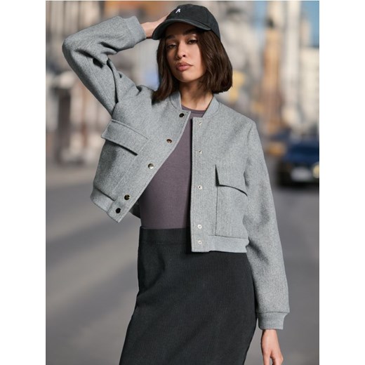 Sinsay - Kurtka bomberka - szary Sinsay XS Sinsay