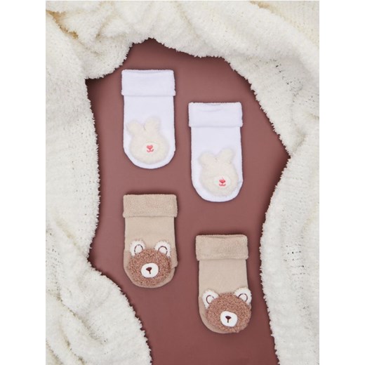 Sinsay - Skarpetki niemowlęce 2 pack - wielobarwny ze sklepu Sinsay w kategorii Skarpetki dziecięce - zdjęcie 176466457