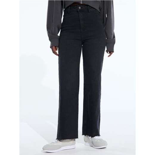 Sinsay - Jeansy culotte - czarny Sinsay 32 Sinsay