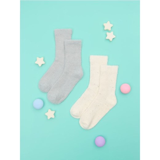 Sinsay - Skarpetki 2 pack - wielobarwny ze sklepu Sinsay w kategorii Skarpetki damskie - zdjęcie 176467136
