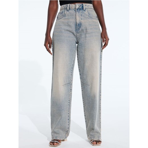 Sinsay - Jeansy baggy - turkusowy Sinsay 44 Sinsay