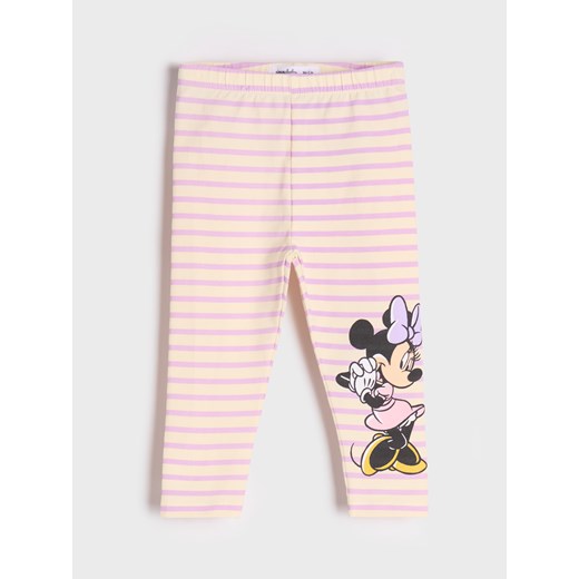 Sinsay - Legginsy 3 pack Myszka Minnie - kremowy Sinsay 104 Sinsay
