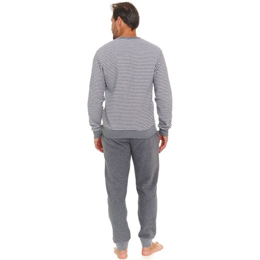 Doctor Nap piżama męska w paseczki PMB.5248, Kolor szary-wzór, Rozmiar L, Doctor Nap ze sklepu Intymna w kategorii Piżamy męskie - zdjęcie 176469949
