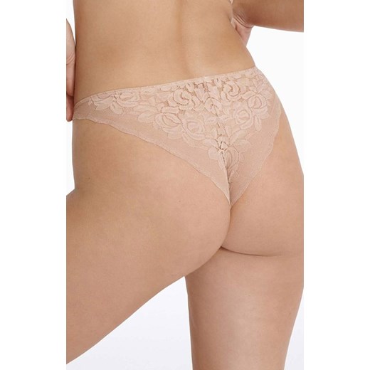 Esotiq figi brazylijskie Inna 40883-18X, Kolor beżowo-złoty, Rozmiar L, Esotiq ze sklepu Intymna w kategorii Majtki damskie - zdjęcie 176470149