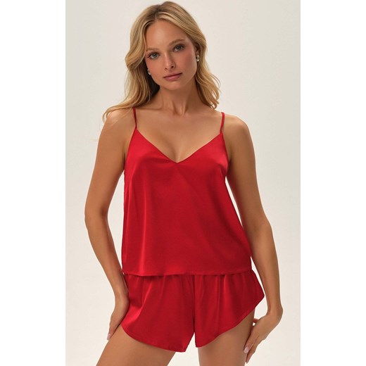 Esotiq satynowa piżama damska Jelly 42084-33X, Kolor czerwony, Rozmiar XL, Esotiq ze sklepu Intymna w kategorii Piżamy damskie - zdjęcie 176470307