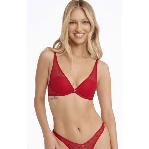 Esotiq czerwony biustonosz push-up Izzie 40920-33X, Kolor czerwony, Rozmiar 65F, Esotiq 65F Intymna