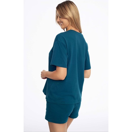 Bawełniana piżama damska morska Abstract 41314-69X, Kolor morski, Rozmiar L, Henderson ze sklepu Intymna w kategorii Piżamy damskie - zdjęcie 176471058