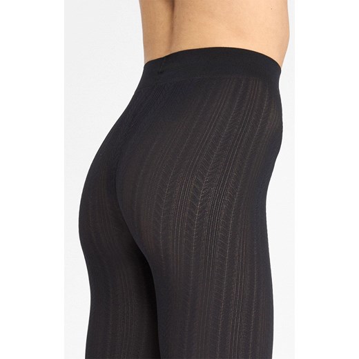 Marilyn czarne rajstopy o warkoczowym splocie Diana D08 60 DEN, Kolor czarny, Marilyn 1/2 wyprzedaż Intymna