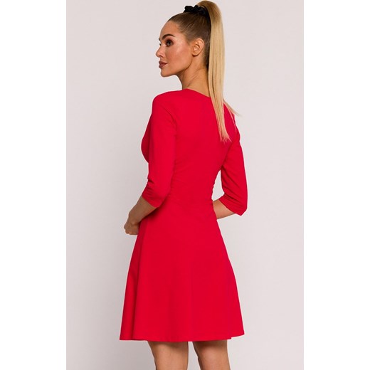 Sukienka z górą na zakładkę - czerwona M786, Kolor czerwony, Rozmiar L, MOE ze sklepu Intymna w kategorii Sukienki - zdjęcie 176471347