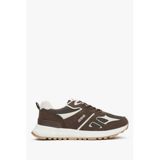ES8: Damskie sneakersy w brązowym kolorze z tekstyliów i ekoskóry ze sklepu Estro w kategorii Buty sportowe damskie - zdjęcie 176472089
