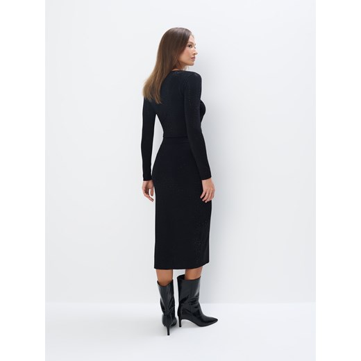 Mohito - Spódnica midi z błyszczącą nitką - czarny Mohito S Mohito